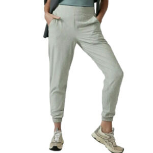 Athleta Brooklyn fully Lined Textured Joggers pant Serpentine Coast Grey size.4